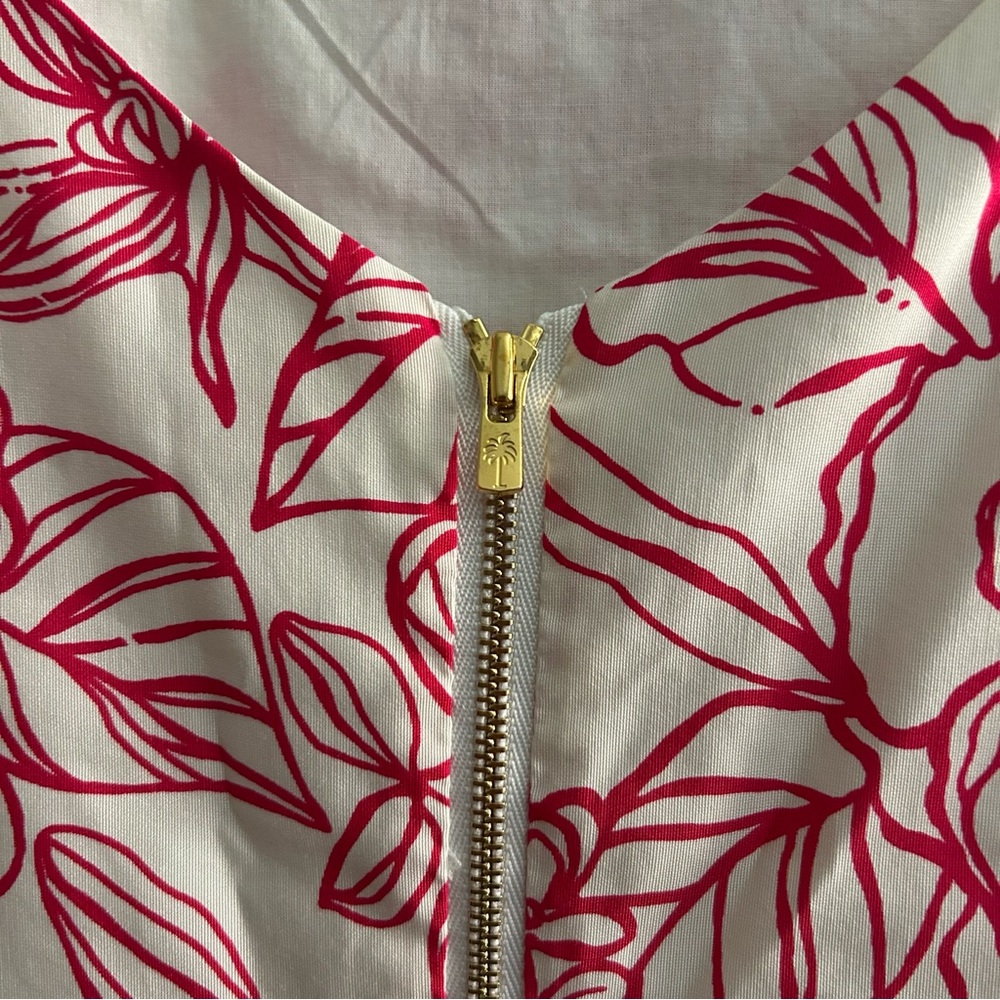 Lilly Pulitzer Livie Dress Pink Green White 3/4 Sleeve Silk Blend Size 8 Preppy - Picture 11 of 13